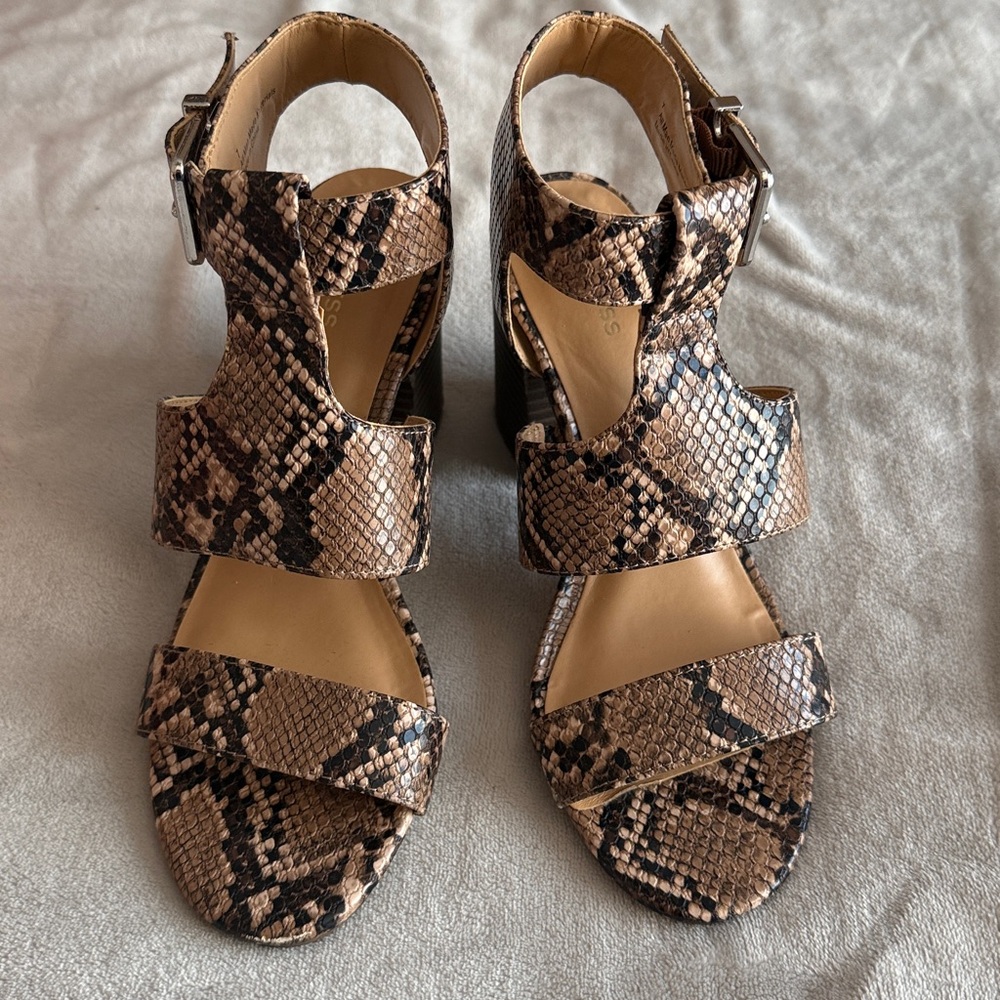 Snakeskin Patterned Sandals